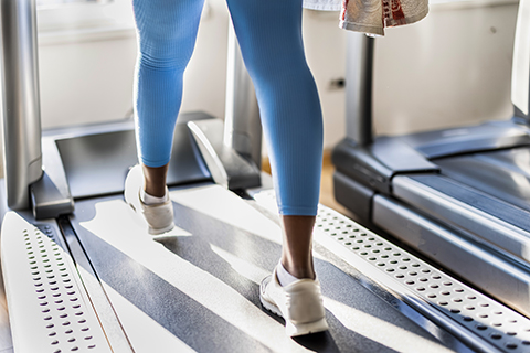 woman on treadmill