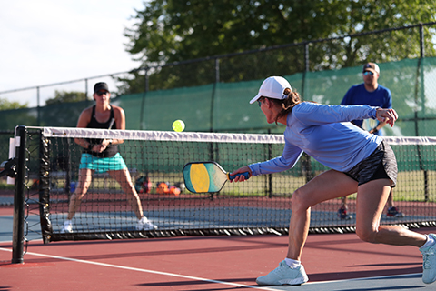 people playing pickleball